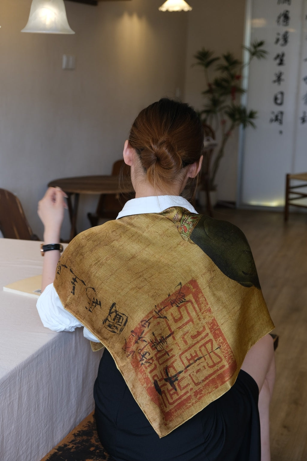 Luxury silk scarf gift for women